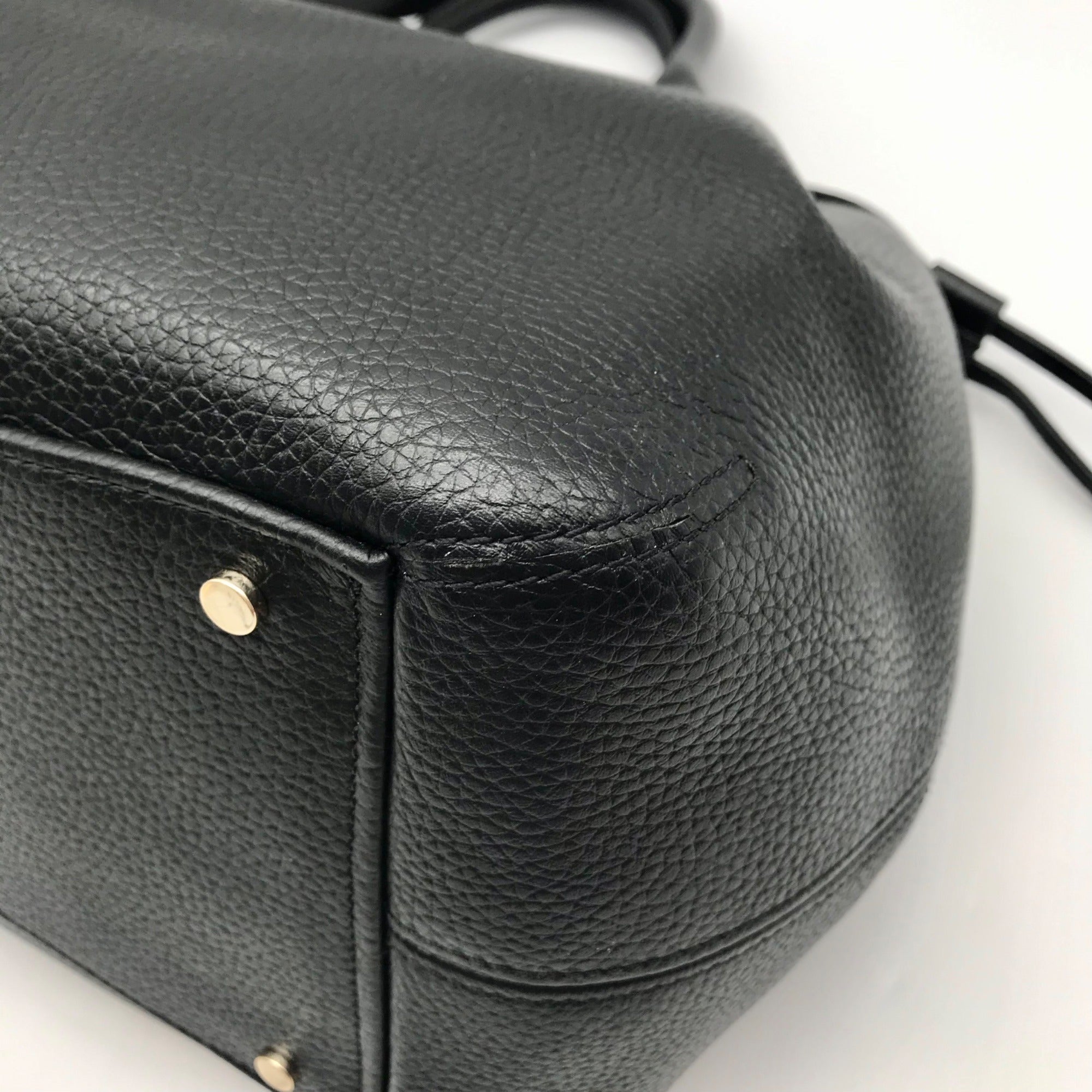 Kate Spade Black Pebbled Leather Satchel Bag