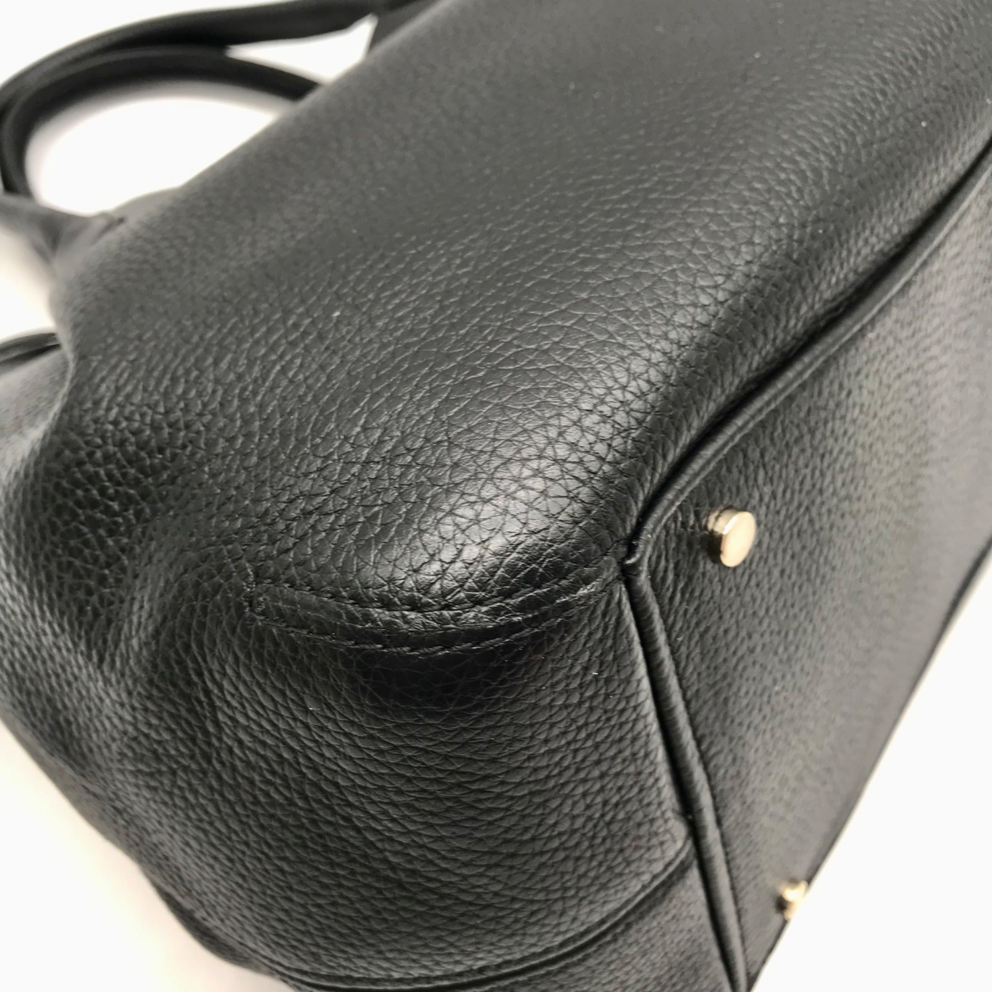 Kate Spade Black Pebbled Leather Satchel Bag