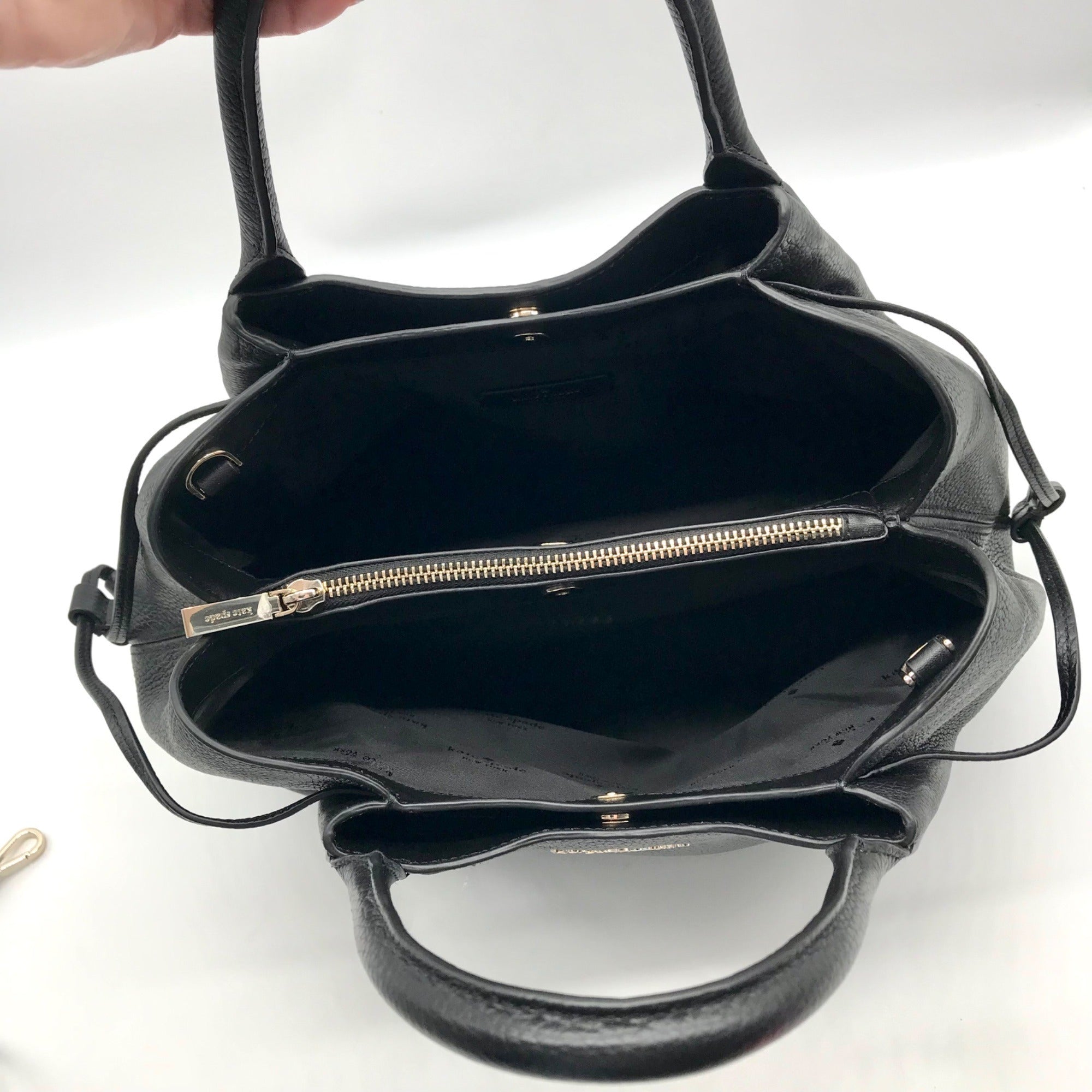 Kate Spade Black Pebbled Leather Satchel Bag