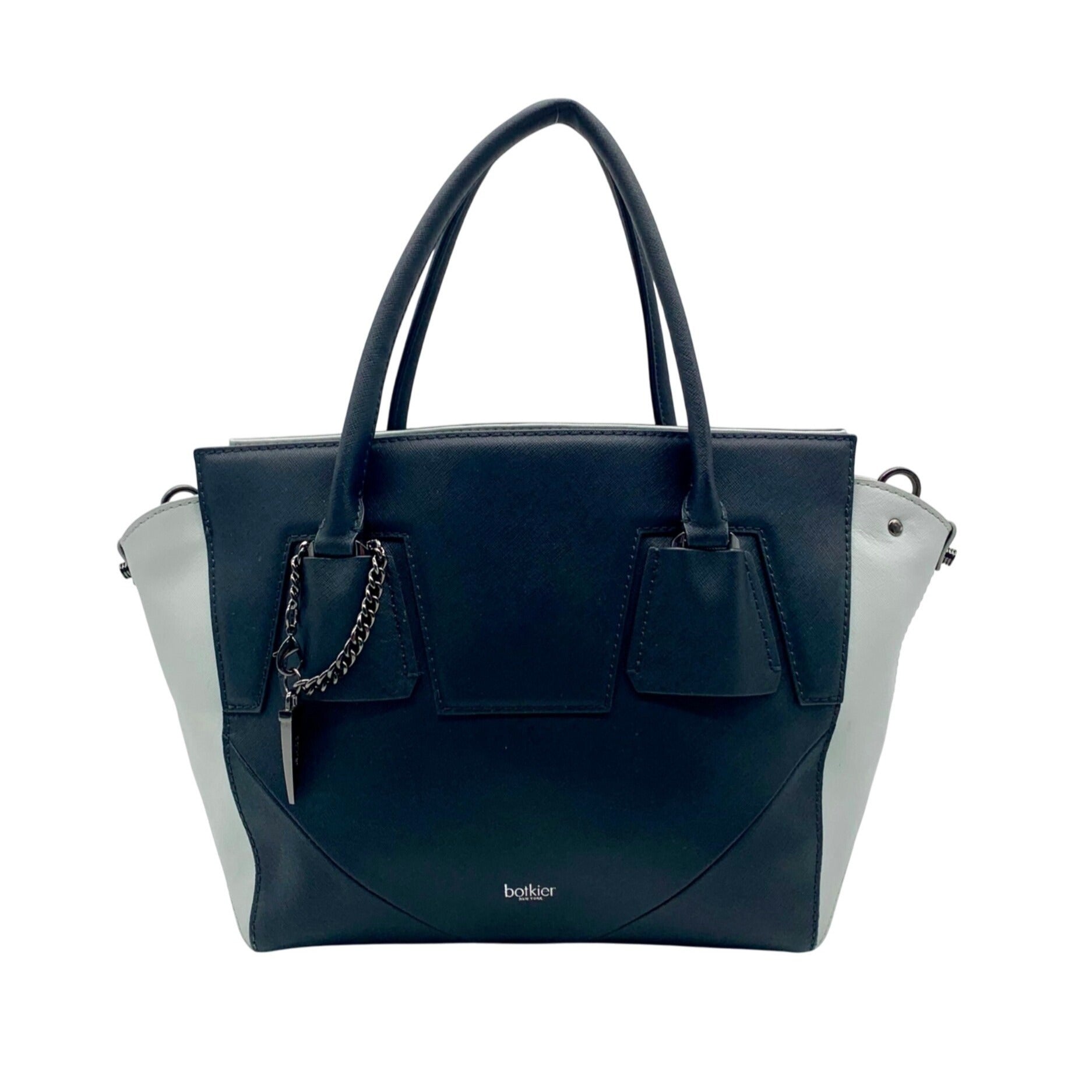 Botkier Baby Blue &amp; Navy Saffiano Leather Colorblock Cooper Satchel