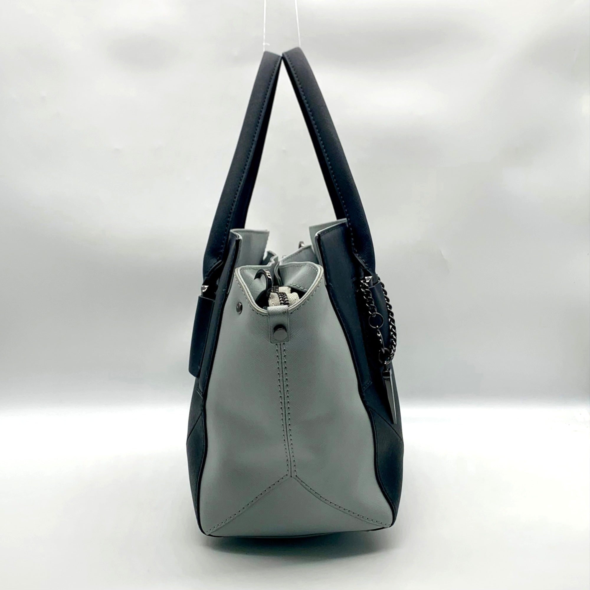Botkier Baby Blue &amp; Navy Saffiano Leather Colorblock Cooper Satchel