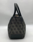 Dooney & Bourke Black Canvas & Leather  Convertible Satchel With Wallets