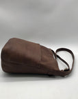 Tignanello Brown Pebbled Faux Leather Crossbody Bag