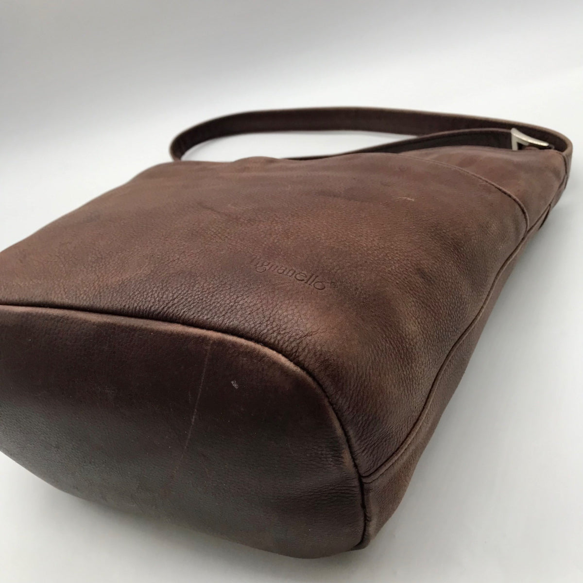 Tignanello Brown Pebbled Faux Leather Crossbody Bag