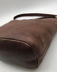 Tignanello Brown Pebbled Faux Leather Crossbody Bag