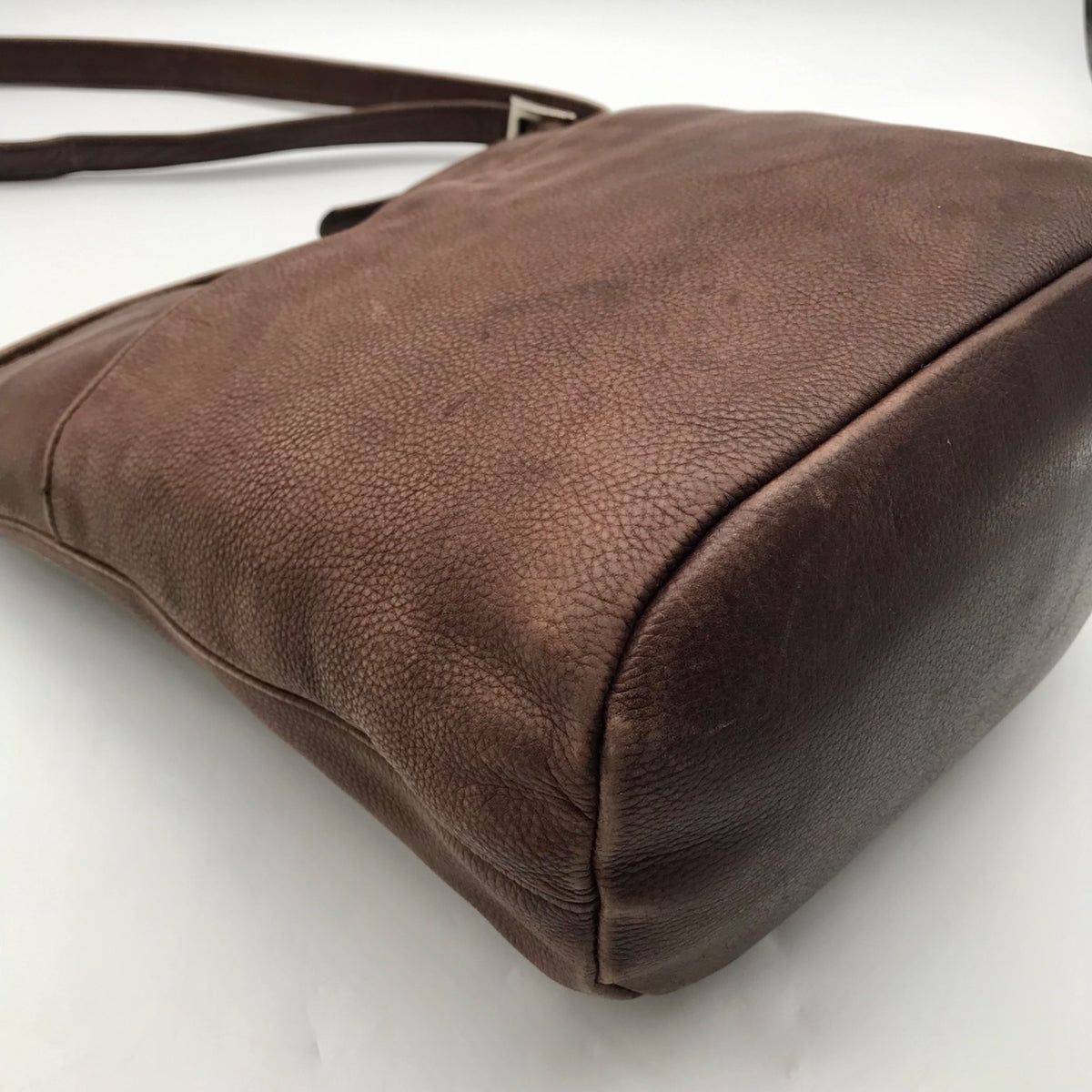 Tignanello Brown Pebbled Faux Leather Crossbody Bag