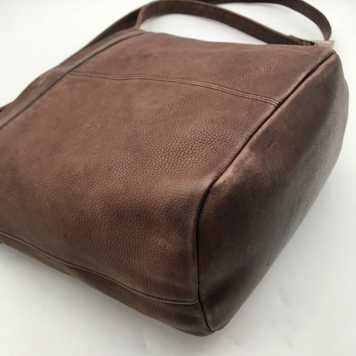 Tignanello Brown Pebbled Faux Leather Crossbody Bag