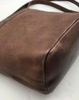 Tignanello Brown Pebbled Faux Leather Crossbody Bag