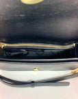 Michael Kors Jet Set Black Leather Full Flap Crossbody Bag