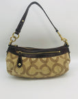 Coach Brown & Gold Signature Canvas Madison Small Hobo Bag 12950