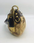 Coach Brown & Gold Signature Canvas Madison Small Hobo Bag 12950