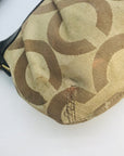 Coach Brown & Gold Signature Canvas Madison Small Hobo Bag 12950