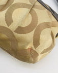 Coach Brown & Gold Signature Canvas Madison Small Hobo Bag 12950