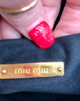 Miu Miu Black Nappa Leather Matelasse Clutch