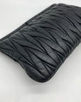 Miu Miu Black Nappa Leather Matelasse Clutch