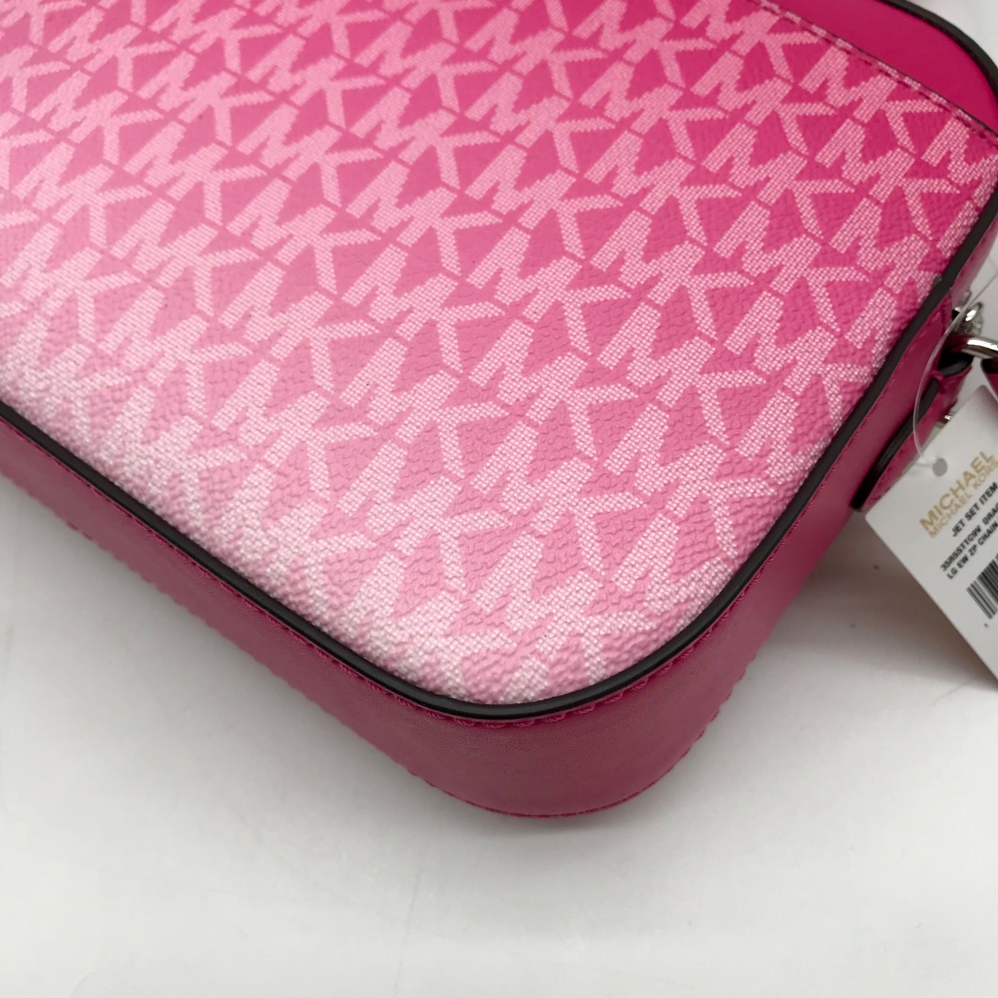 Michael Kors Dragon Fruit Ombre Leather Jet Set Logo Crossbody Bag