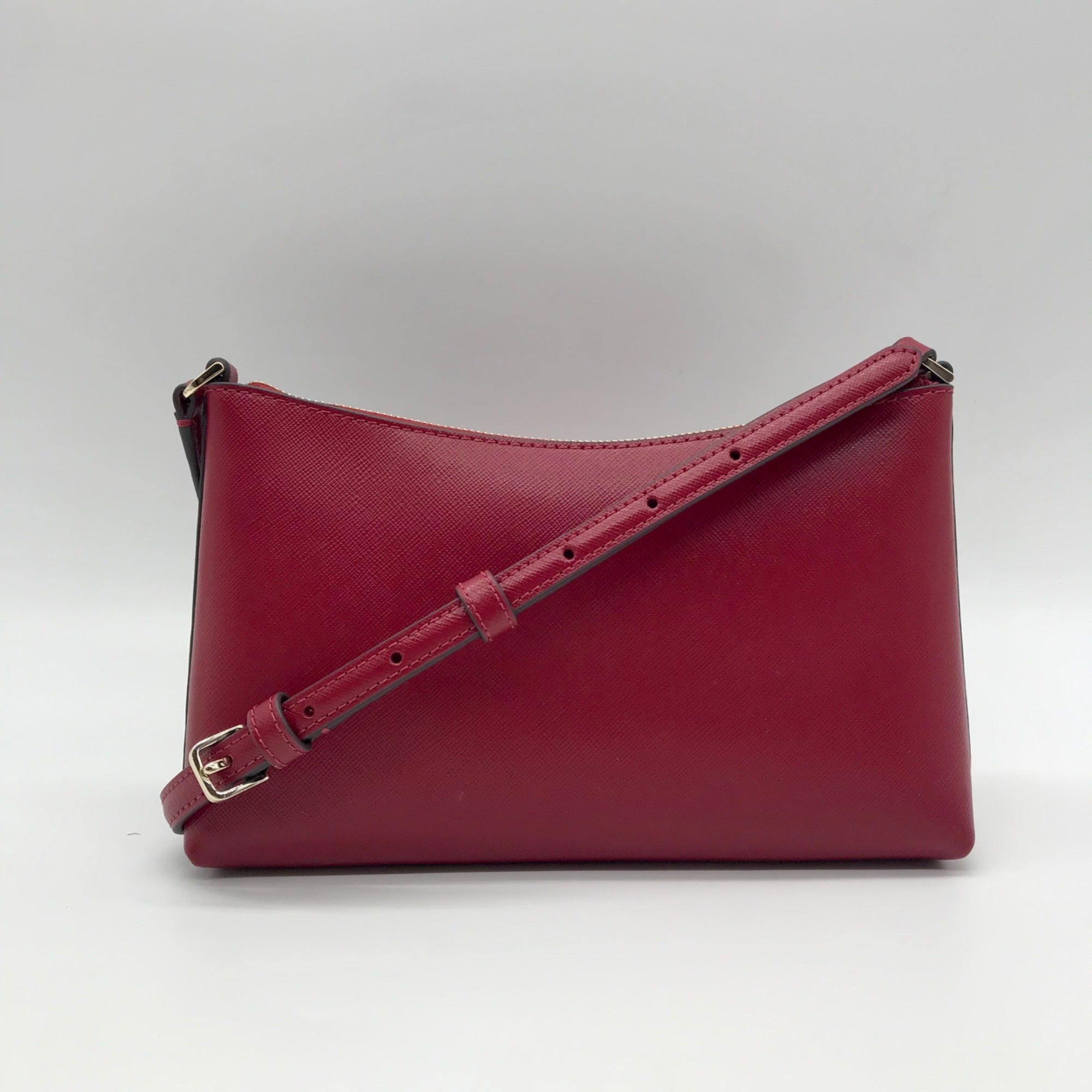 Kate Spade Red Saffiano Leather Sadie Crossbody Bag