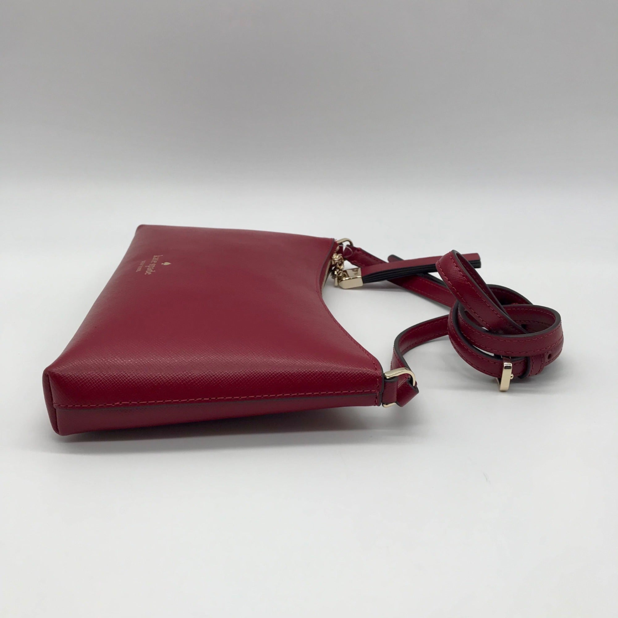 Kate Spade Red Saffiano Leather Sadie Crossbody Bag