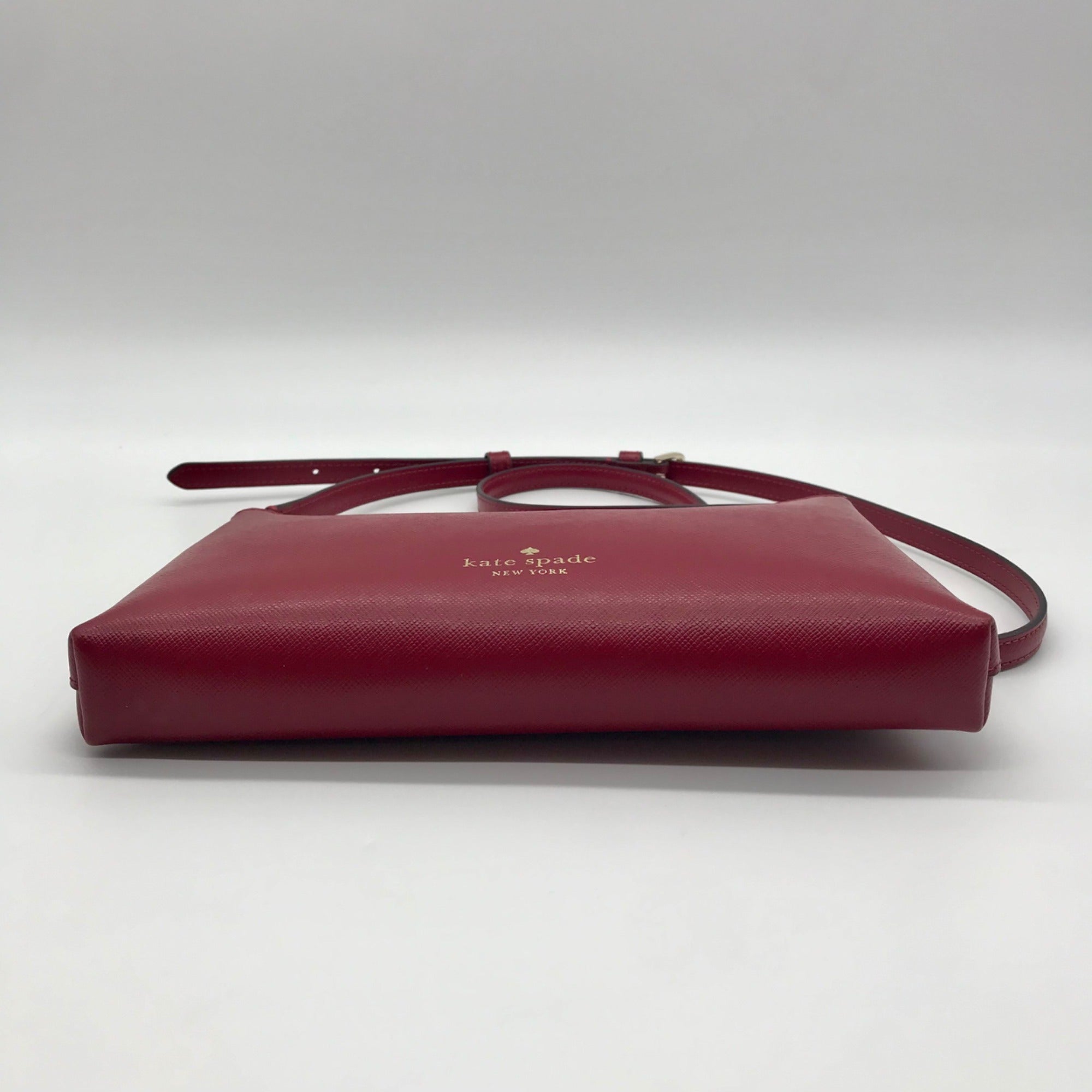 Kate Spade Red Saffiano Leather Sadie Crossbody Bag