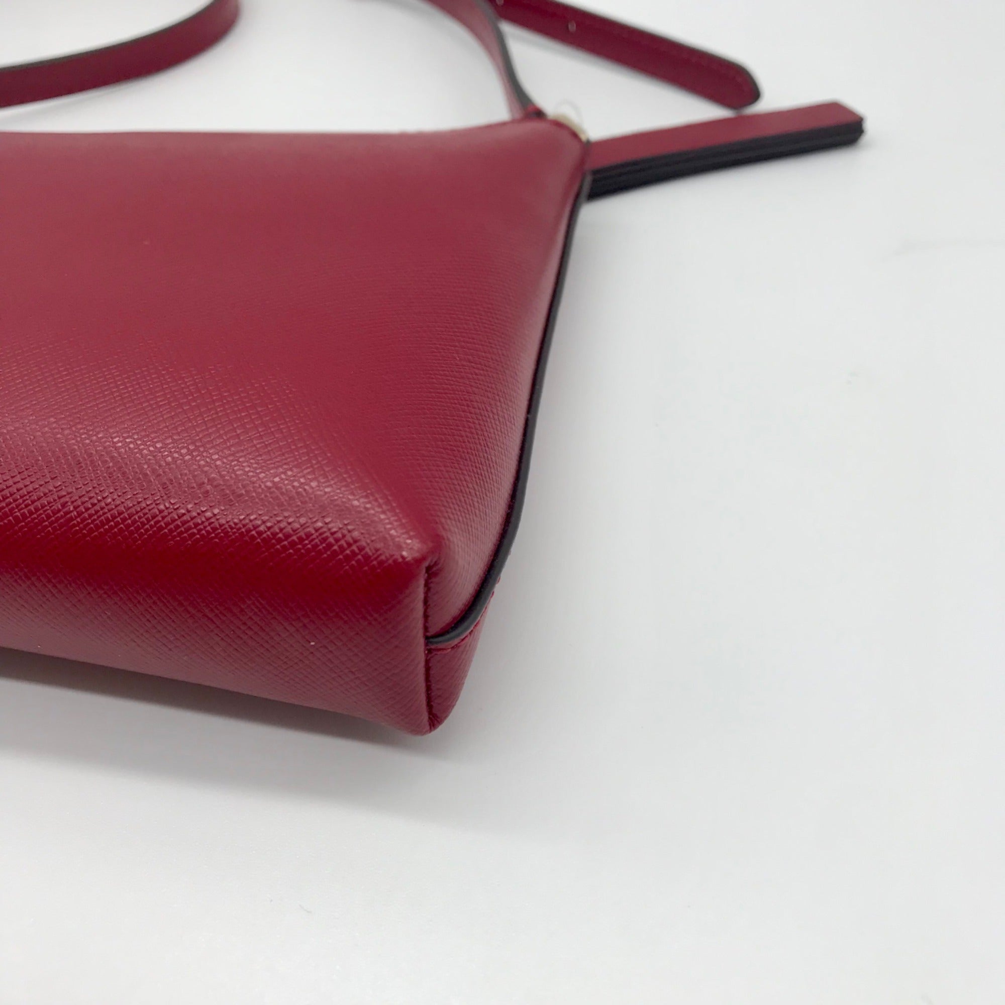 Kate Spade Red Saffiano Leather Sadie Crossbody Bag