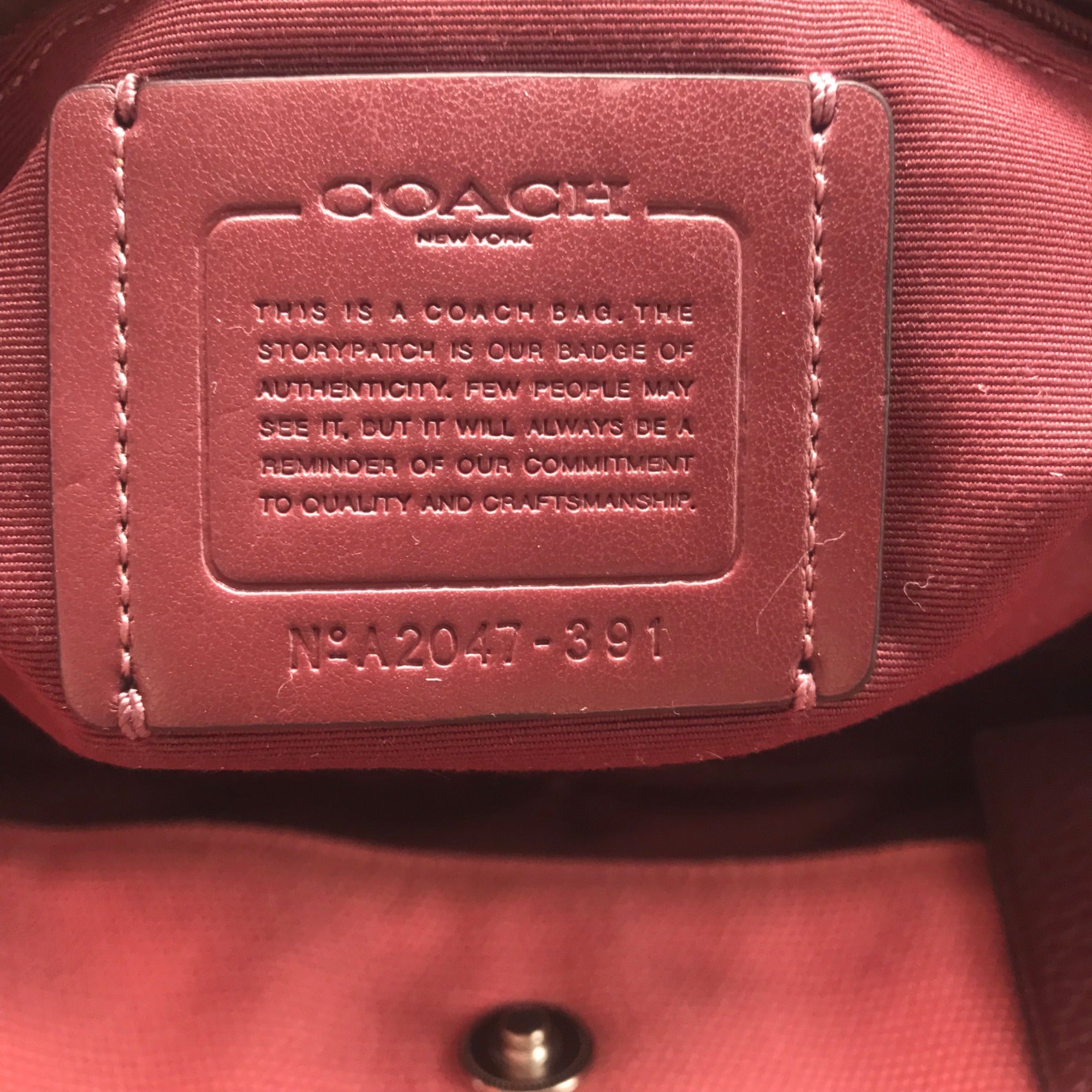 Coach Bordeaux Striped Pink Canvas Tote Bag  47391