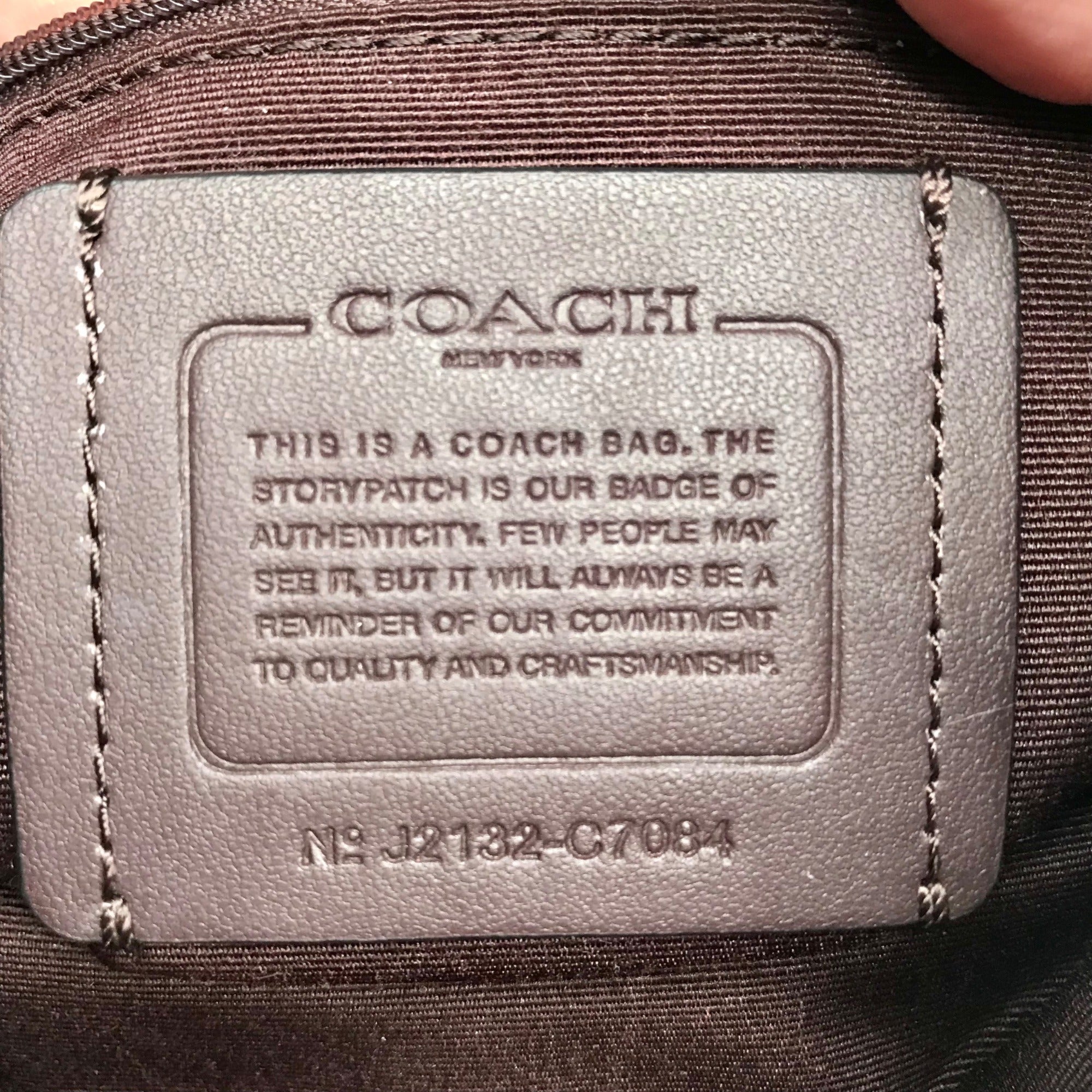 Coach Brown &amp; Purple Signature Jacquard Dempsey Bucket Bag 19 C7084