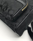 Michael Kors Black Nylon Leopard Print Bex Backpack