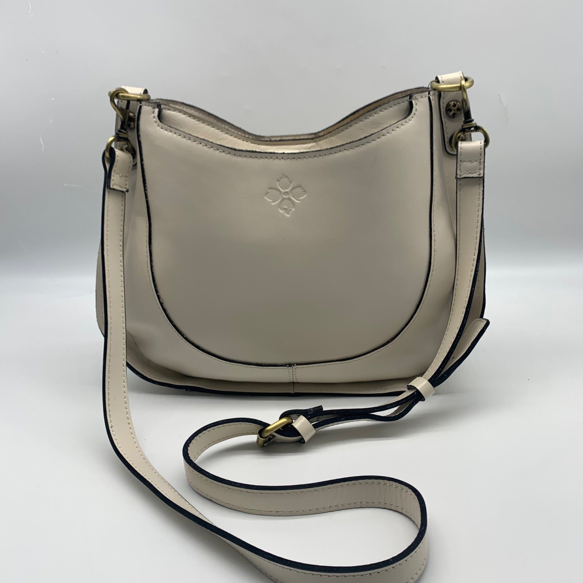 Patricia Nash Latte Leather Caletta Hobo Crossbody