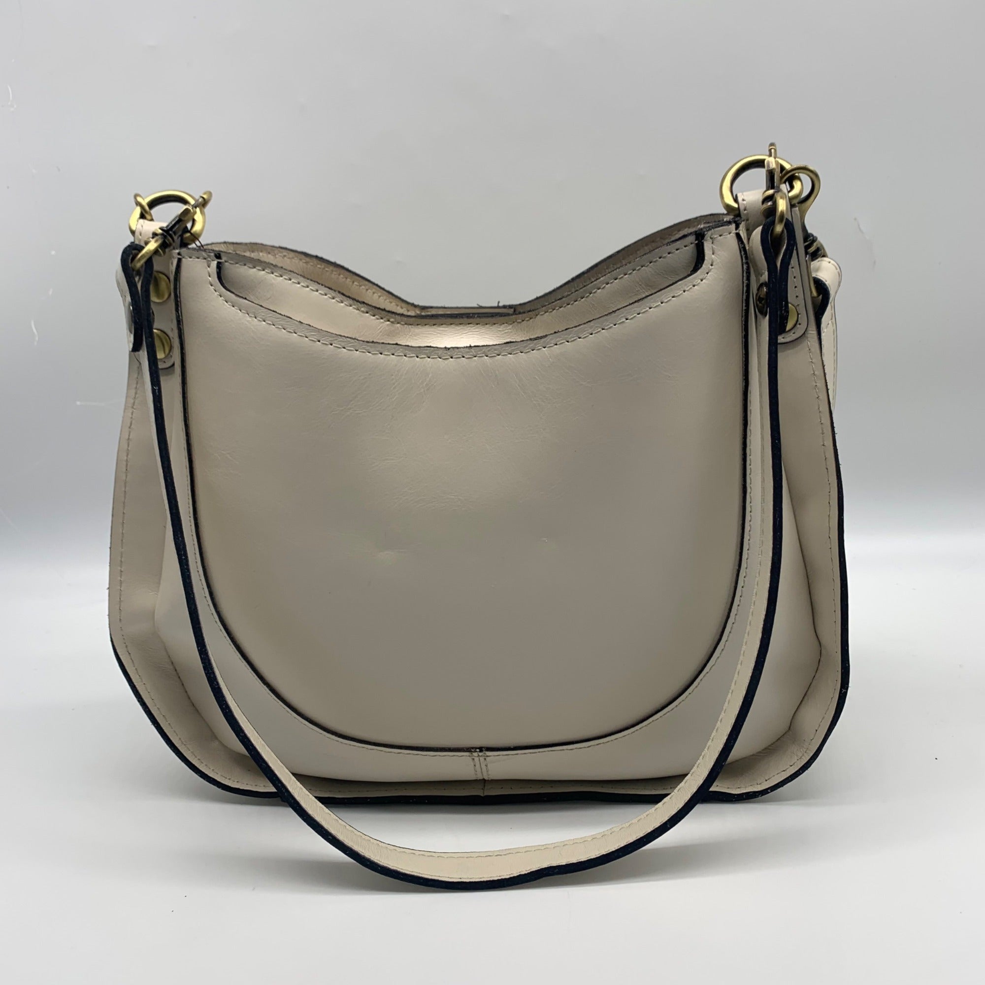 Patricia Nash Latte Leather Caletta Hobo Crossbody