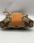 Coach Brown & Orange Canvas Swingpack Stripe Crossbody Bag