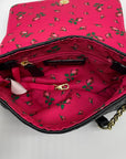 Betsey Johnson Black Quilted Hearts Design Shoulder Bag