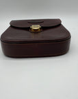 Oroton Chestnut Brown Vintage Leather Crossbody Bag