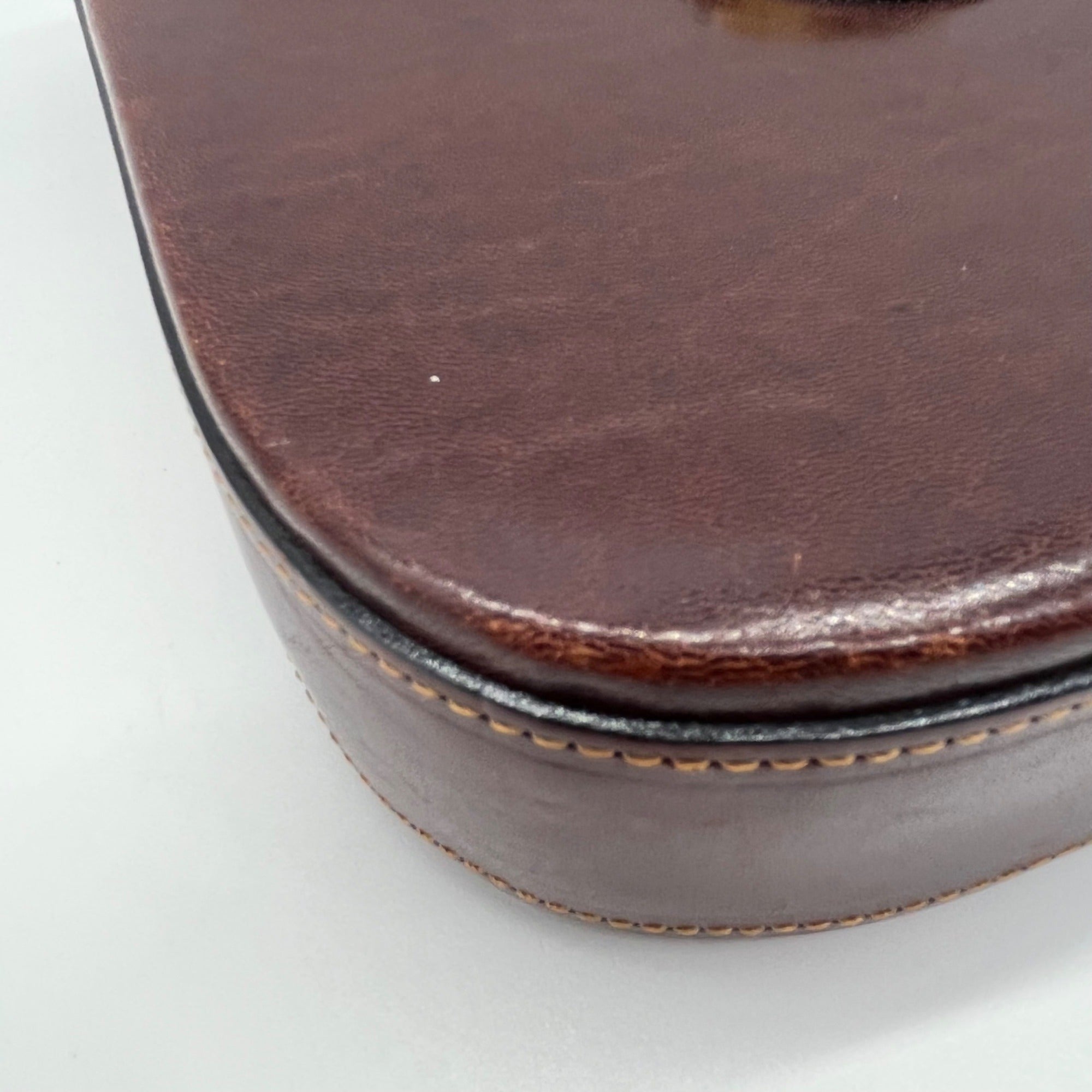 Oroton Chestnut Brown Vintage Leather Crossbody Bag