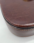Oroton Chestnut Brown Vintage Leather Crossbody Bag