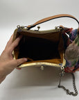 Patricia Nash Straw Tan Laureana Frame Satchel Bag