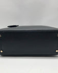 Kate Spade Black Pebbled Leather Small Eva Top Zip Satchel Bag