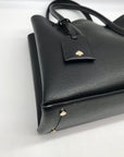 Kate Spade Black Pebbled Leather Small Eva Top Zip Satchel Bag