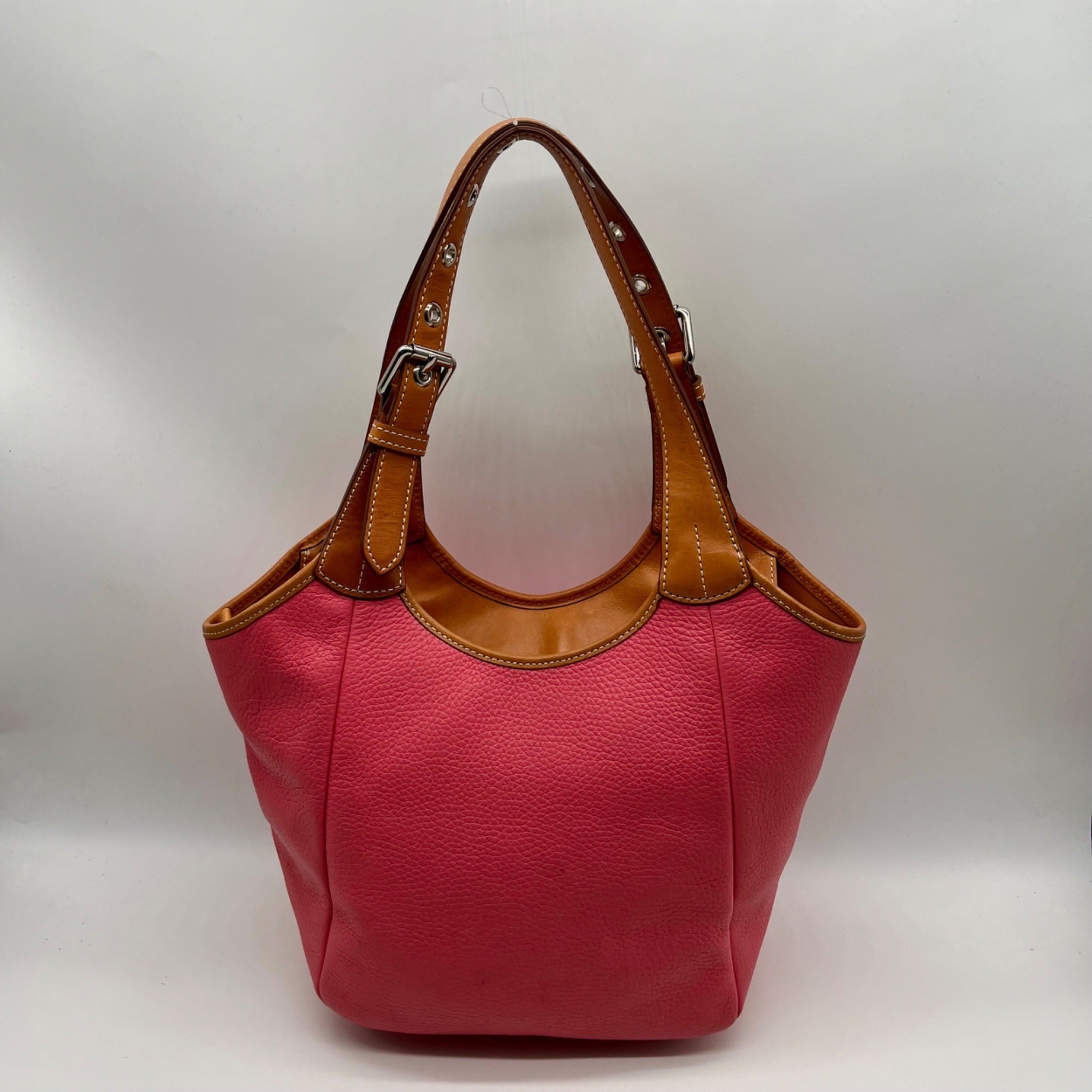 Dooney &amp; Bourke Pink Pebbled Grain Leather Patterson Penelope Shoulder Bag
