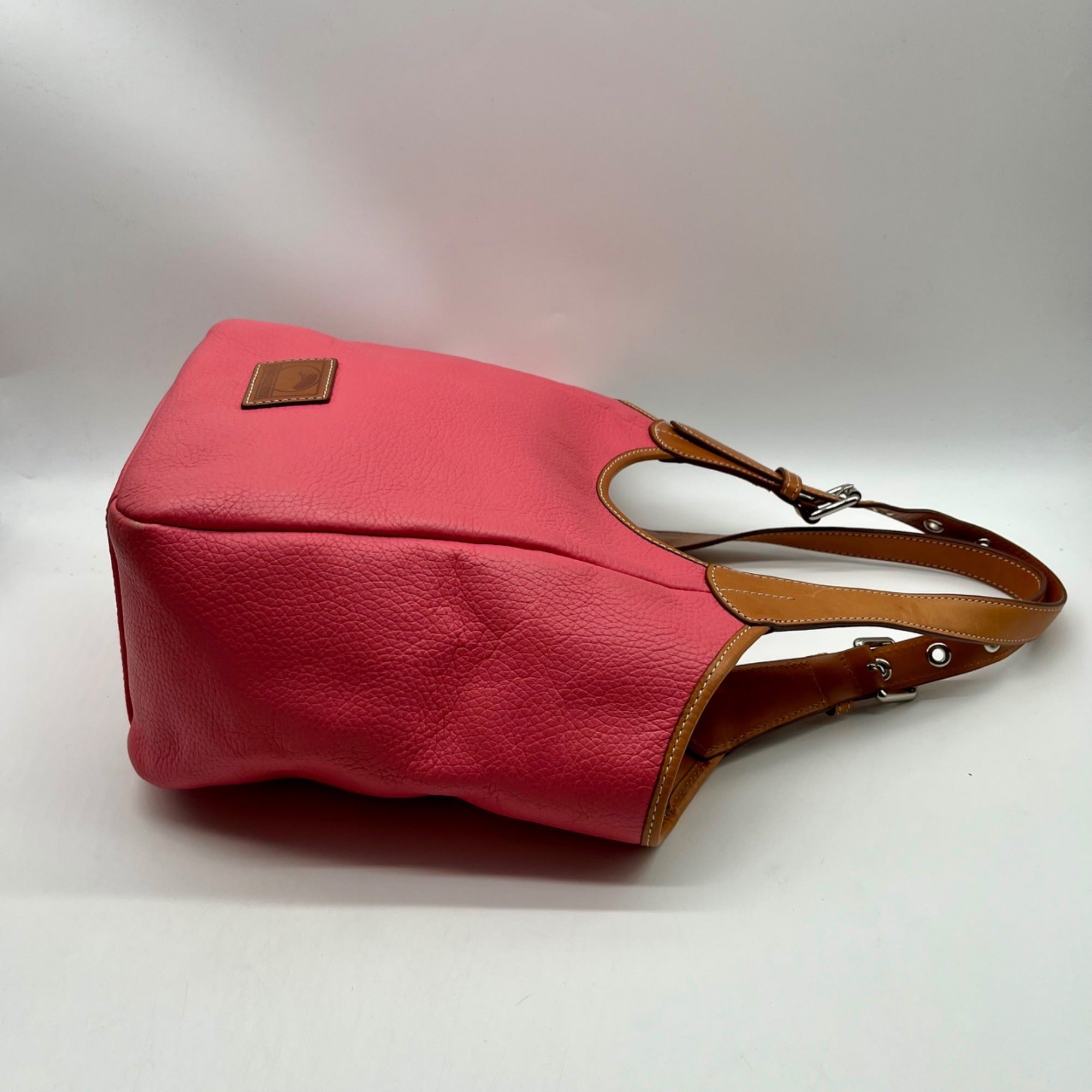 Dooney &amp; Bourke Pink Pebbled Grain Leather Patterson Penelope Shoulder Bag