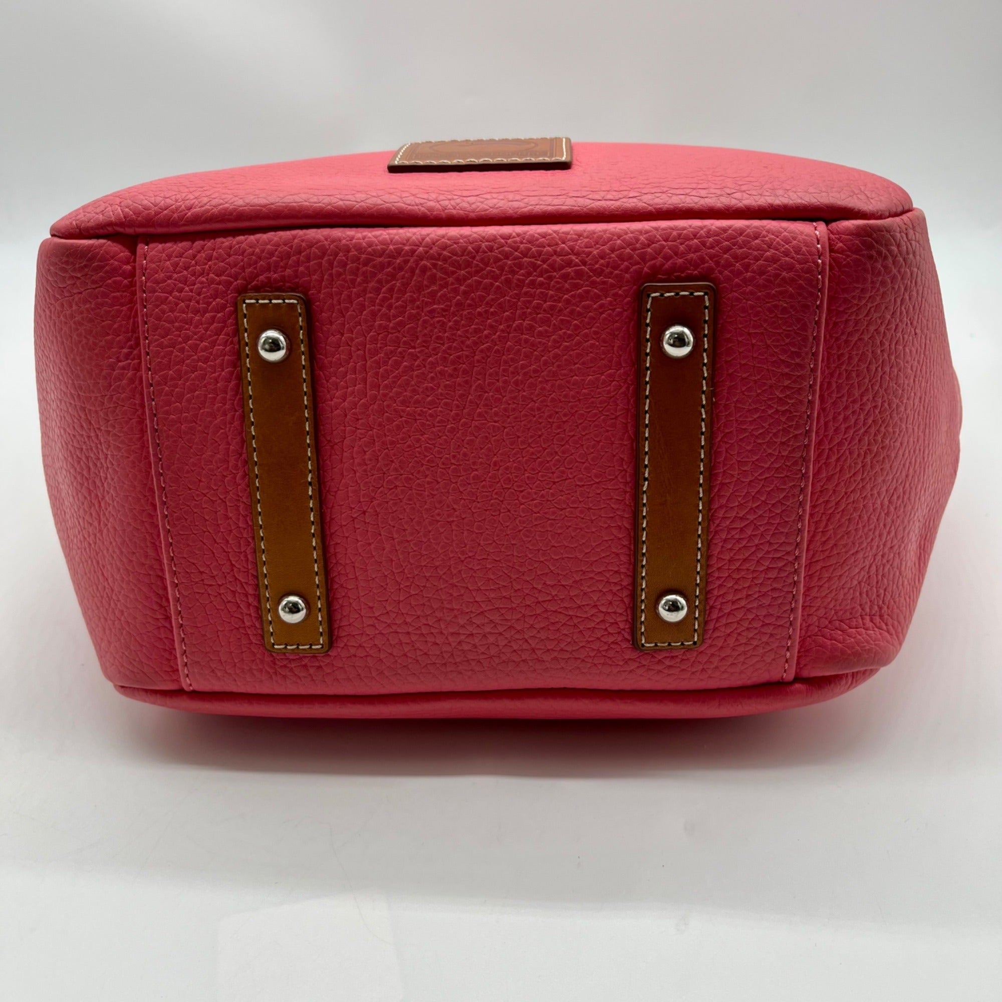 Dooney &amp; Bourke Pink Pebbled Grain Leather Patterson Penelope Shoulder Bag