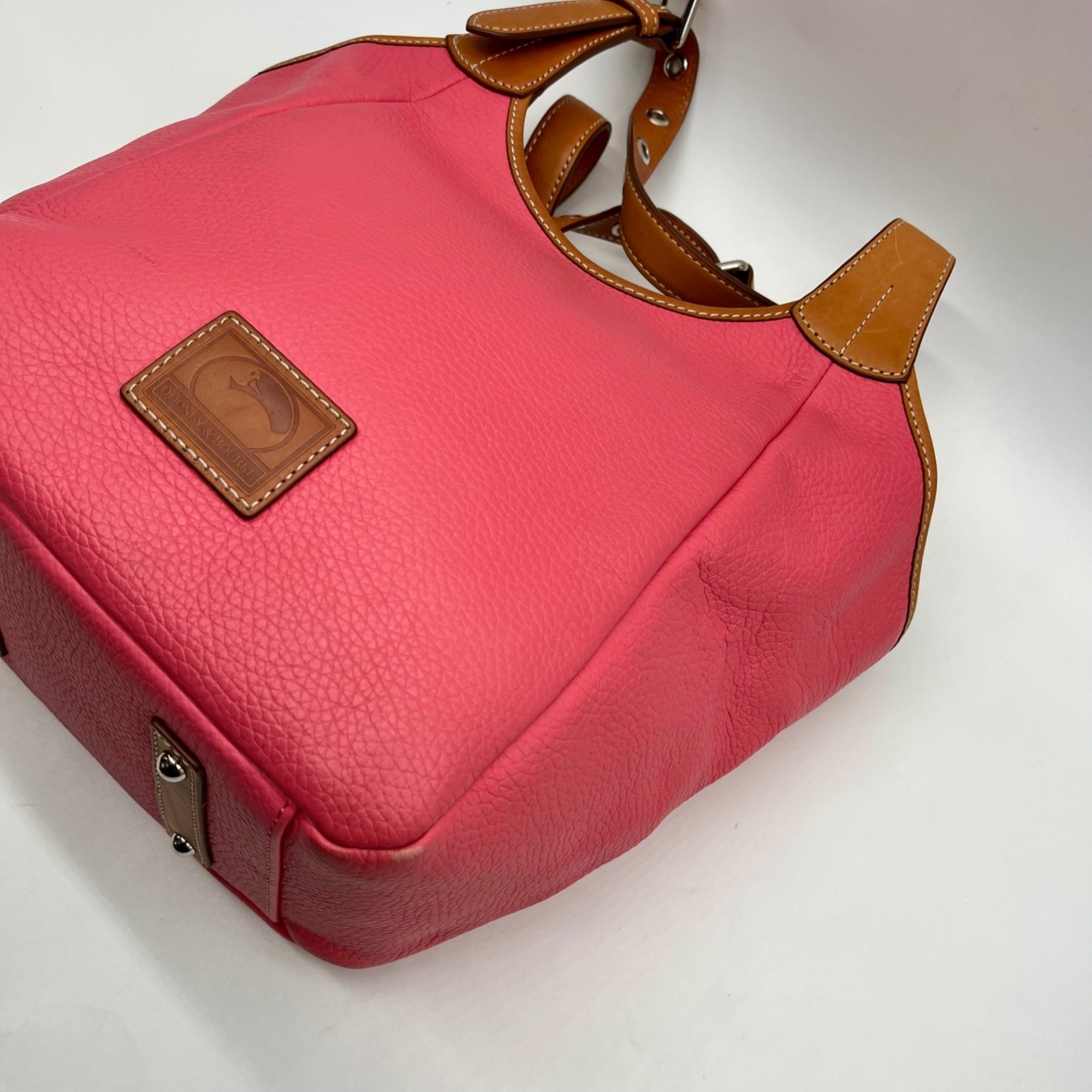 Dooney &amp; Bourke Pink Pebbled Grain Leather Patterson Penelope Shoulder Bag