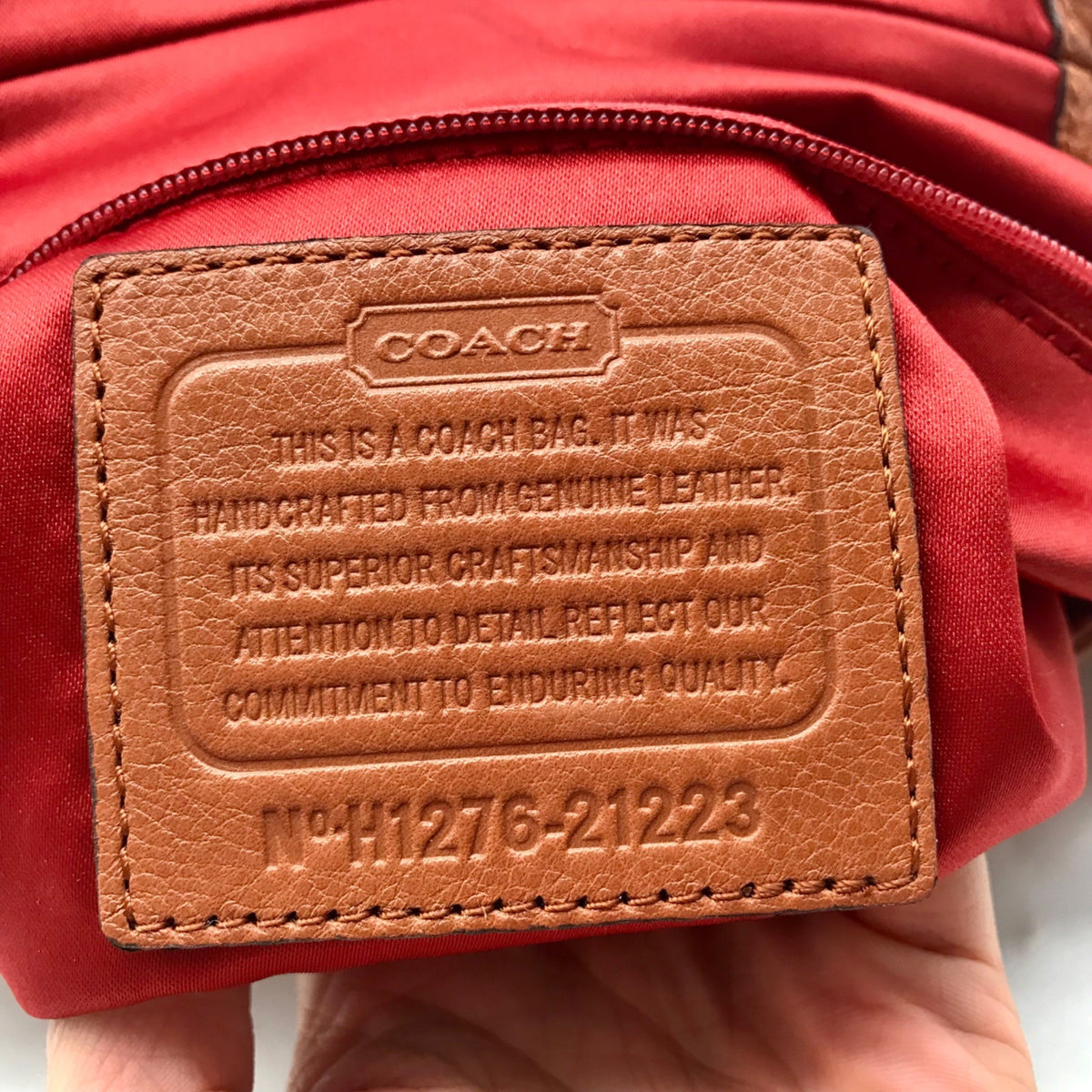 Coach Camel Brown Pebbled Leather Crossbody Bag