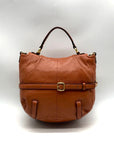 Coach Camel Brown Pebbled Leather Crossbody Bag