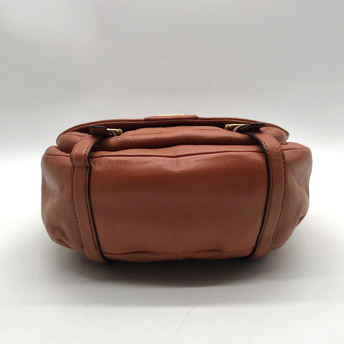 Coach Camel Brown Pebbled Leather Crossbody Bag