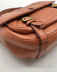Coach Camel Brown Pebbled Leather Crossbody Bag