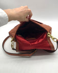 Coach Camel Brown Pebbled Leather Crossbody Bag
