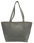 GiGi New York Grey Python Embossed Leather Teddie Tote Bag