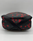 Michael Kors Black Abbey Rose Print Backpack