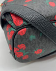 Michael Kors Black Abbey Rose Print Backpack