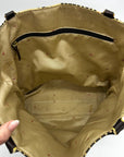 Kate Spade Brown & Tan Canvas Safari Lizard Tote Bag